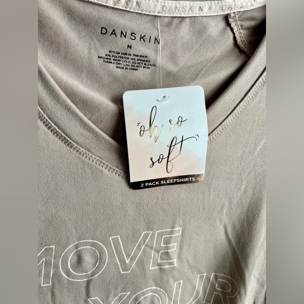 NWT Danskin “Oh So Soft” 2 Pack Sleepshirts - Picture 6 of 12